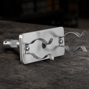 T12 Single Lamp Holder to 5/8" Pin (Rubber Clips)