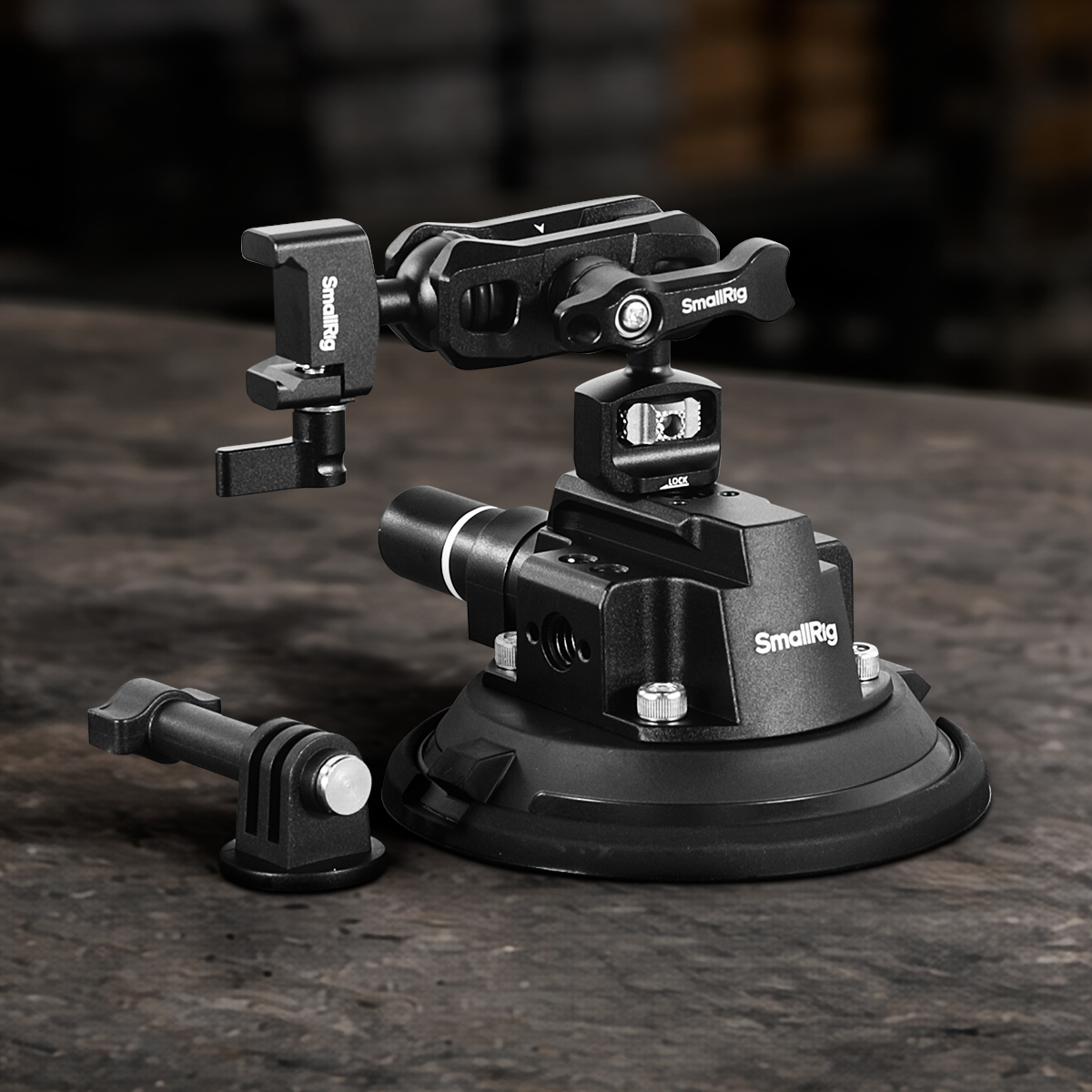 4-inch suction cup camera mount support kit with adjustable camera mounting accessories for filmmaking, photography, and vehicle rigging