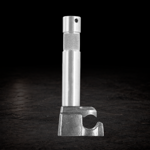 5/8-inch rod clamp to baby pin adapter for professional film lighting and grip rigging