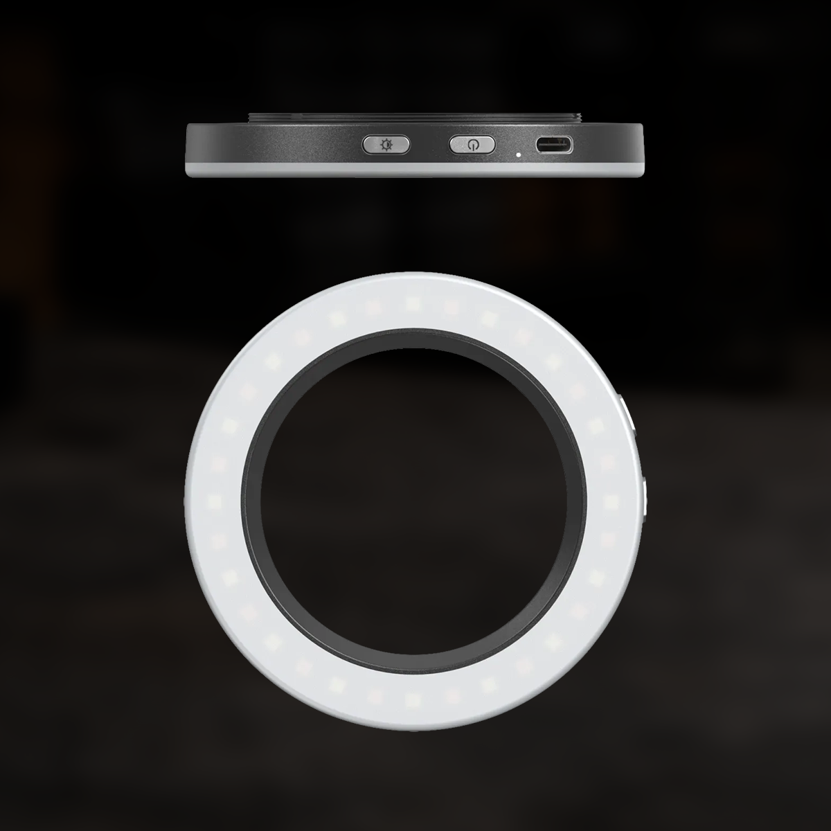 67mm LED ring light mounted for smartphone video production