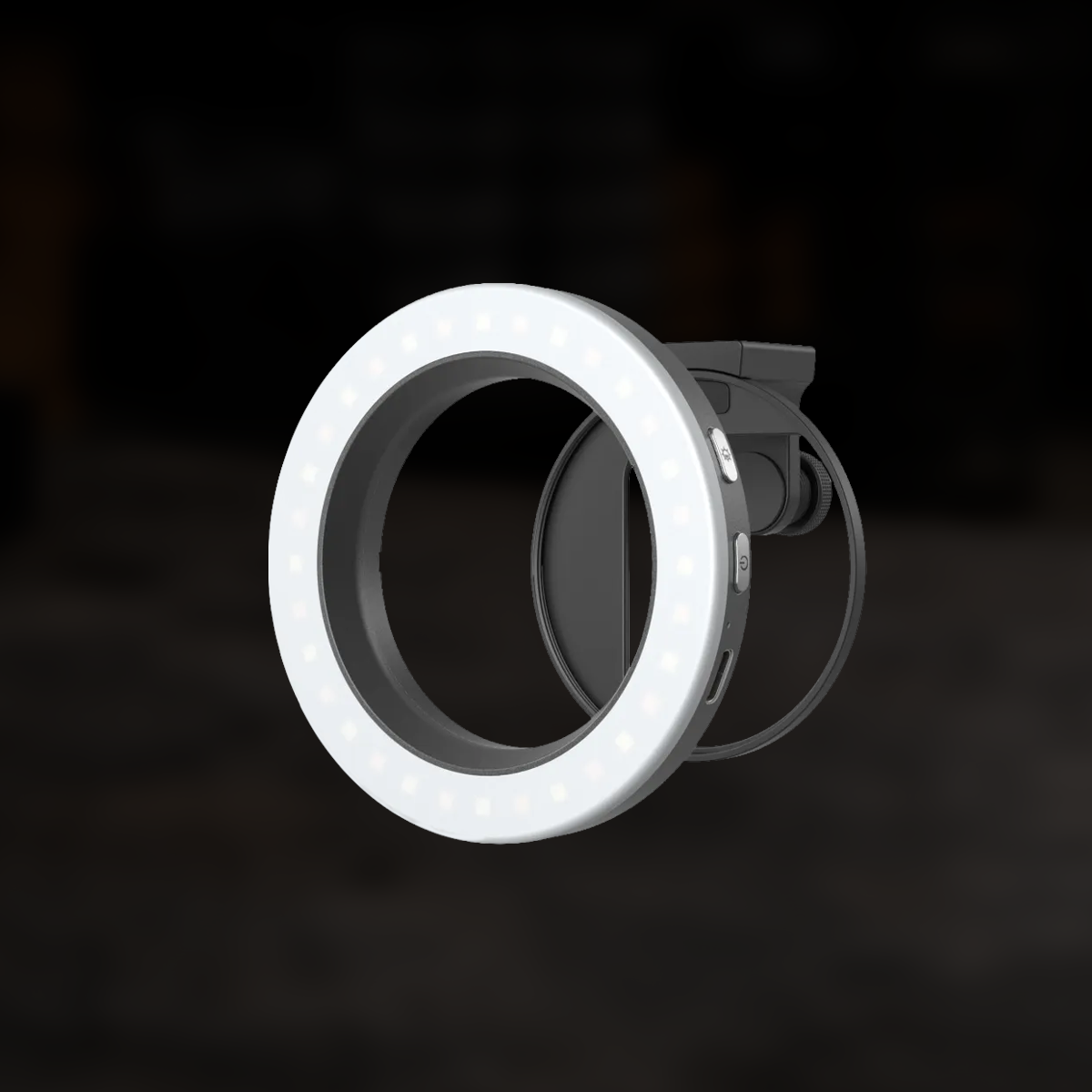 67mm bi-color LED ring video light for smartphones and cameras