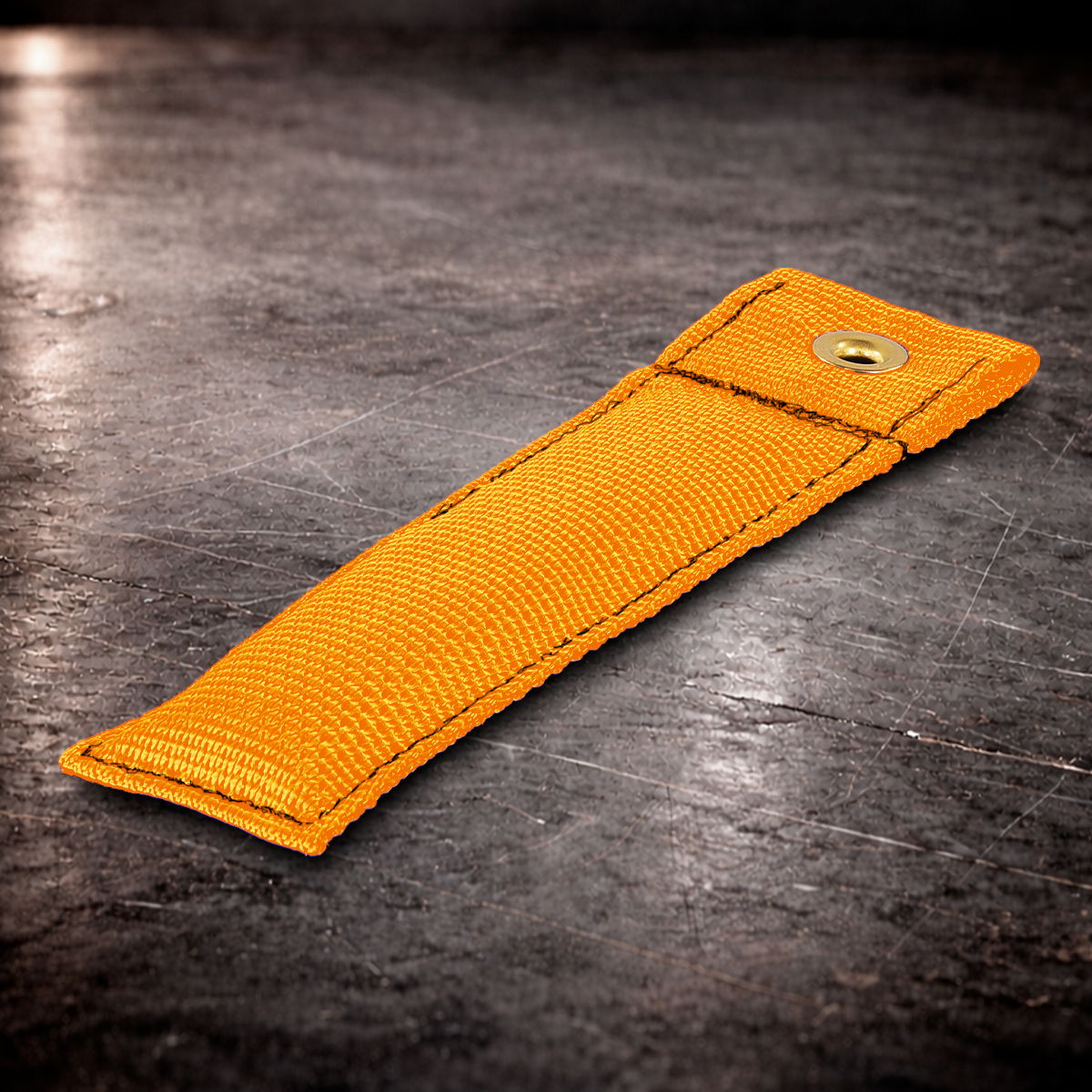 6 inch kodak yellow marker flag with grommet on industrial surface
kodak yellow fabric marker flag close up stitching detail 6 inch grip marker flag with metal grommet kodak yellow
yellow set marker flag on dark warehouse background film production marker flag kodak yellow with grommet