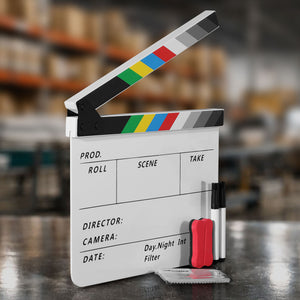 Carbaystar 10 x 12 acrylic clapperboard for film production and video shoots