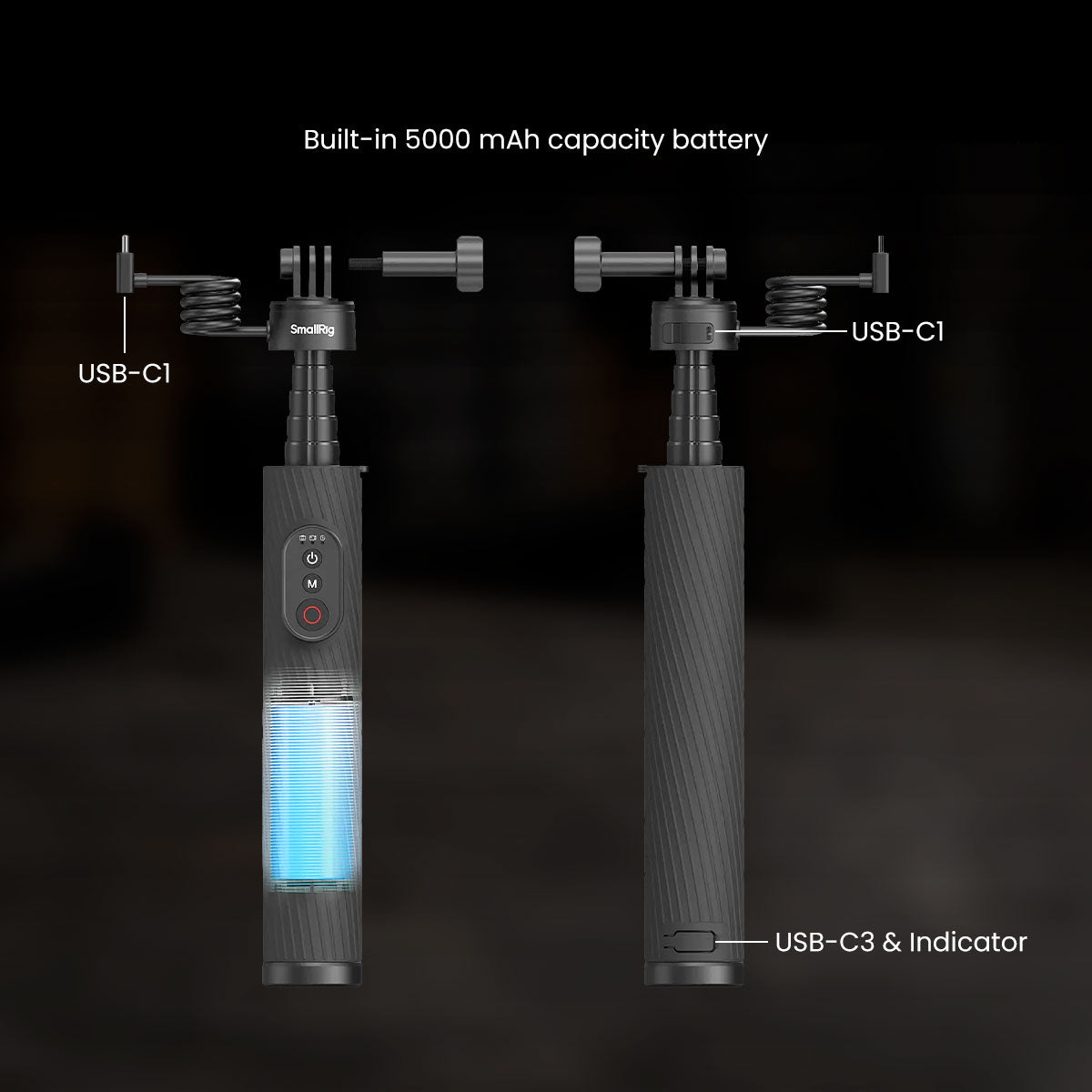 Grip designed portable power bank for cameras, LED lights, smartphones, wireless accessories, filmmaking, photography, and professional video production equipment.