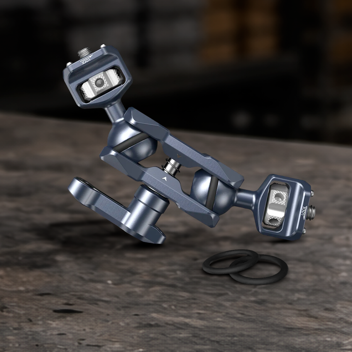 Professional dual ball head magic arm for filmmaking, photography, and video production
