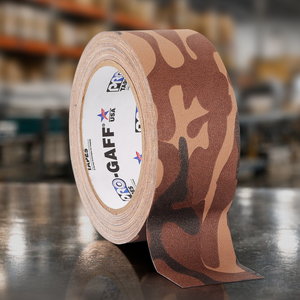 2 inch tan desert camouflage gaffer tape roll 20 yards matte finish professional grip tape for outdoor film set rigging and low visibility applications