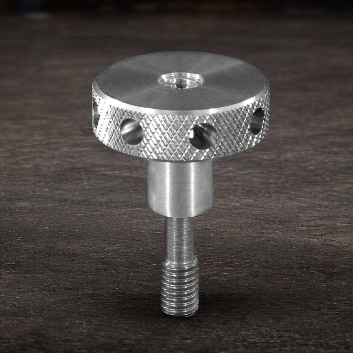 Dovetail camera knob with 3/8"-16 threaded stud for professional camera support and rigging equipment