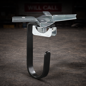 drop ceiling clamp with cable hook for ceiling grid mounting, grip clamp for film lighting rigging and cable support