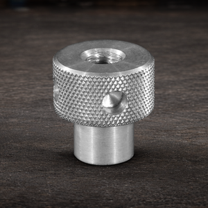 Knurled knob with female 5/16-18 thread for professional grip and rigging equipment