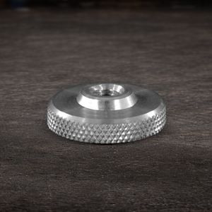 Knurled locking washer with female 3/8-16 thread for professional grip and rigging equipment