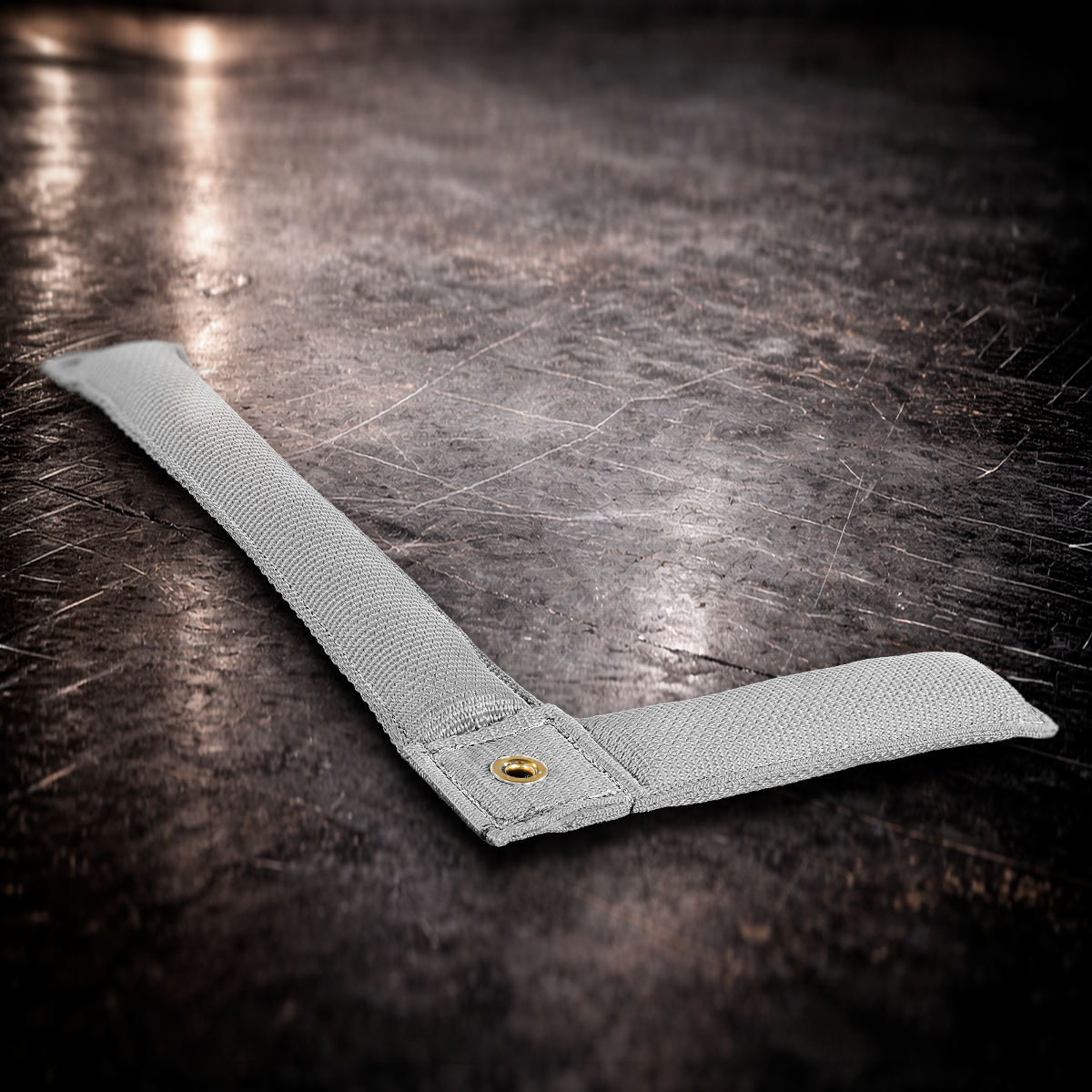 white L set marker
white fabric L marker with grommet
L shape stage marker white
corner position L marker white
white floor corner marker
