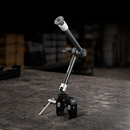 Magic Arm with Super Clamp mounted for professional camera, monitor, LED light, and filmmaking rig applications