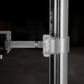 Nanlite PavoTube transparent clip with integrated 5/8-inch baby pin for mounting LED tube lights to professional grip equipment