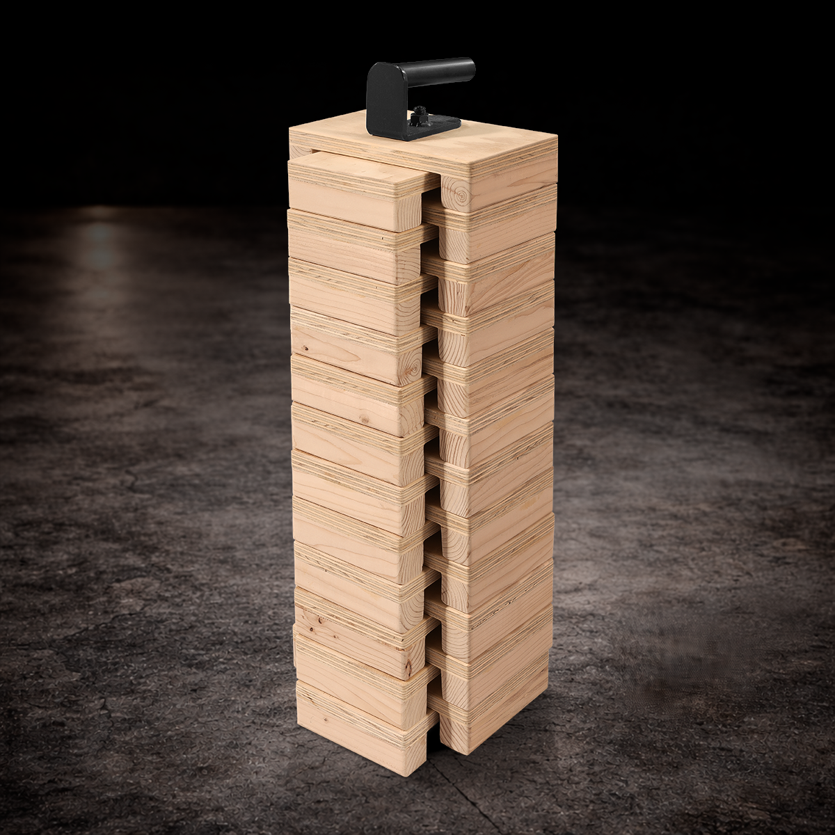 Professional Quarter Basso Block Set with Handle for film, television, and studio production. Durable grip support system for leveling and stabilization.