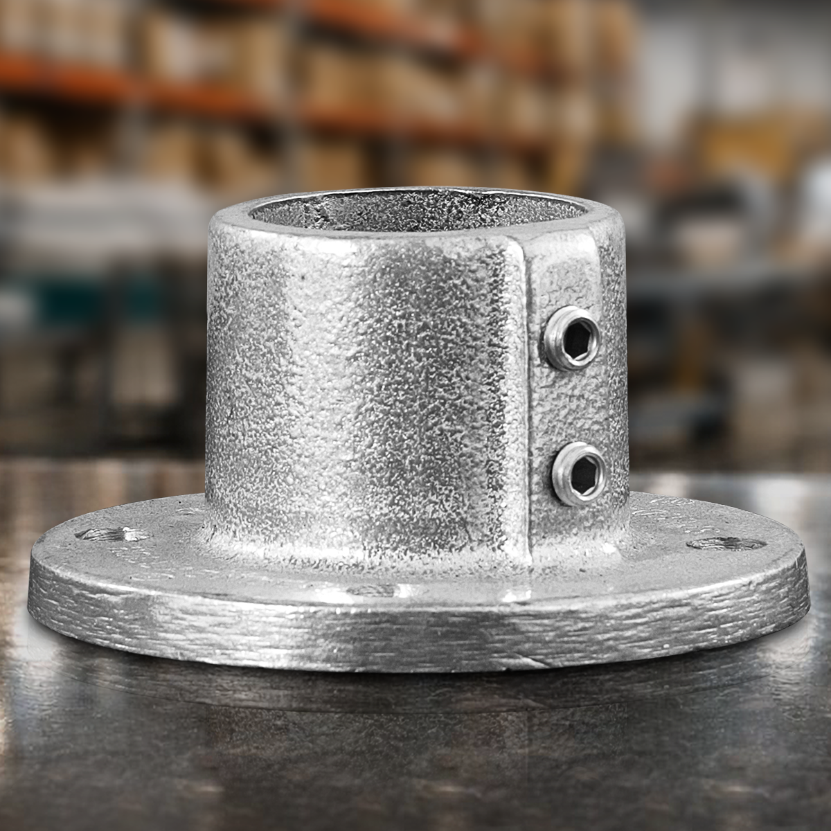 The Round Base Flange for 1-1/4" Speed-Rail®