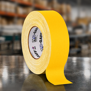 yellow gaffer tape roll 2 inch by 55 yards professional cloth grip tape for marking cable identification and film stage production use