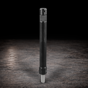 black steel 6 inch baby pin with 3/8-16 male thread for camera rigging lighting mounts and grip equipment