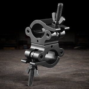 black truss clamp for pipe lighting rigging and film production use