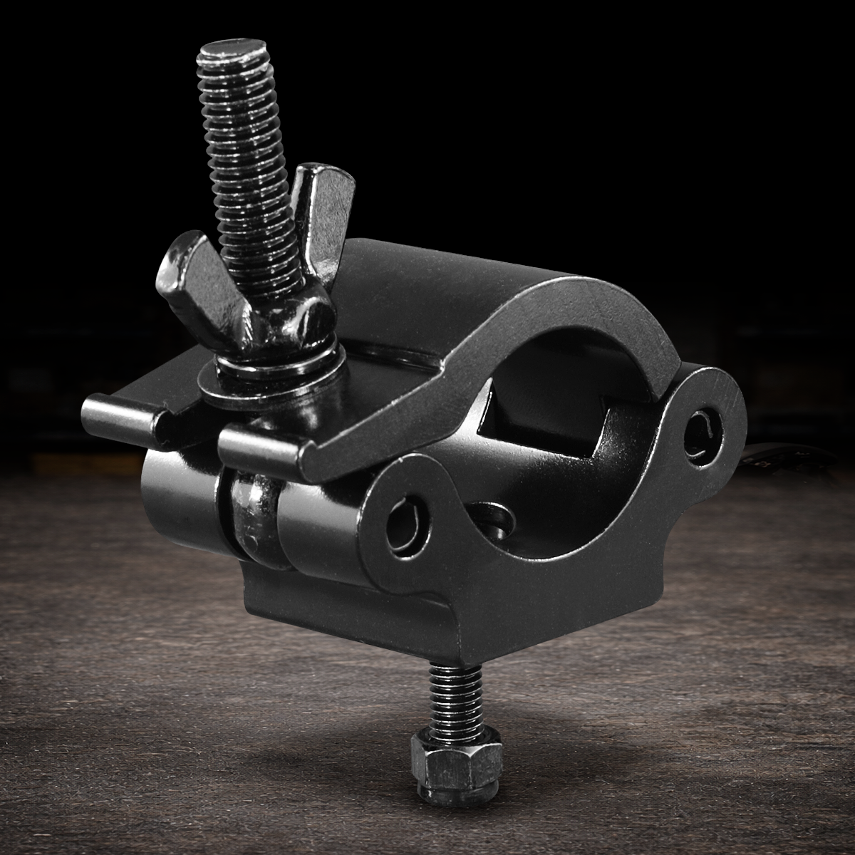 half coupler truss clamp silver for pipe rigging and film production